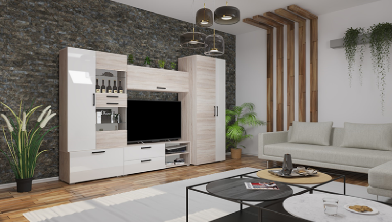 Corpus Capri MF-15 összeállítás  300 cm 130 cm-es Tv-s hátlappal