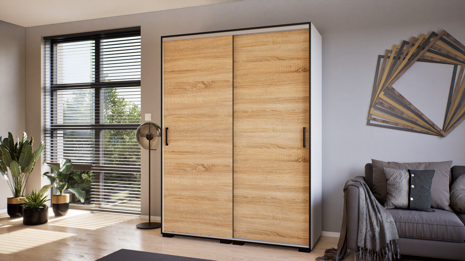 Corpus Tolóajtós RETRO-A 160 cm Sonoma-Sonoma