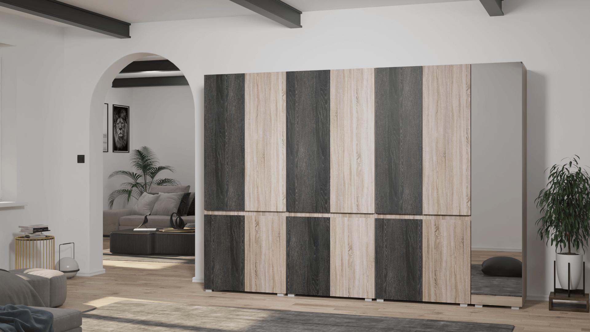 Corpus Vektor 16 Tükrös 280 cm Sonoma-Canterbury