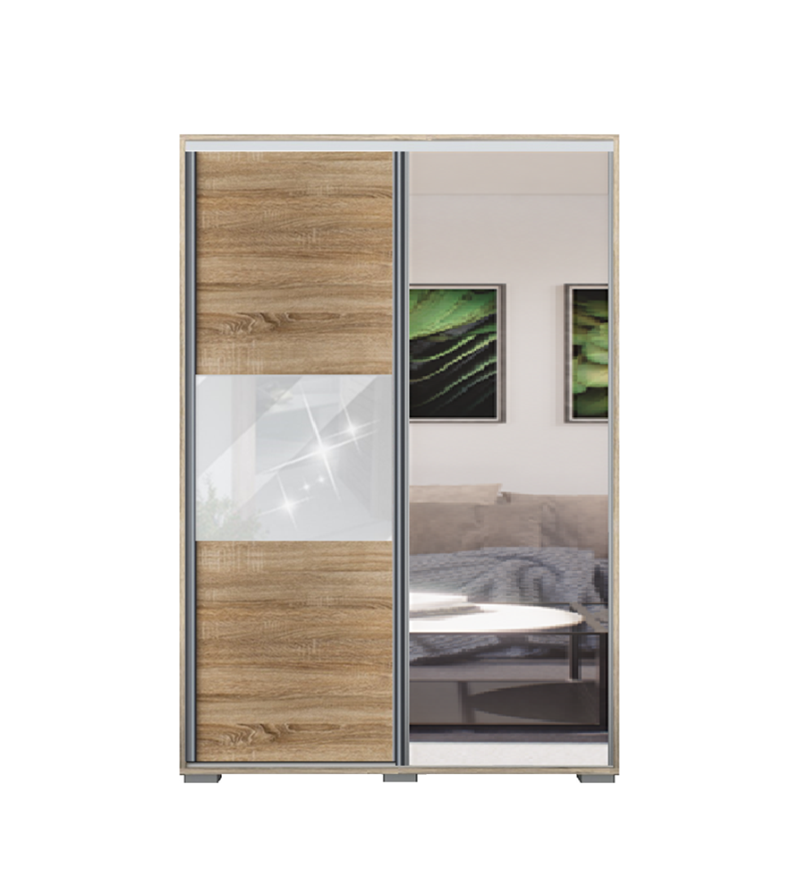 Dager tolóajtós gardrób 100 cm Vállfás-3 Polcos