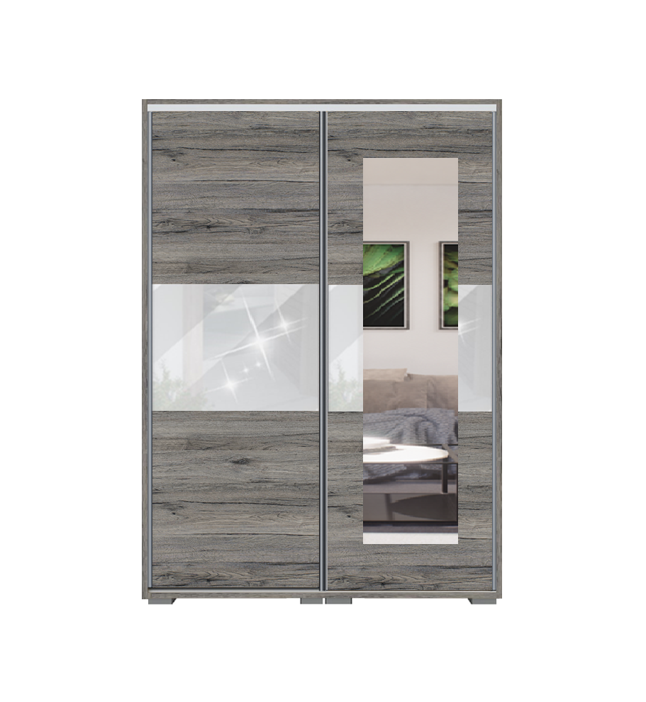 Dager tolóajtós gardrób 140 cm Vállfás-3 Polcos