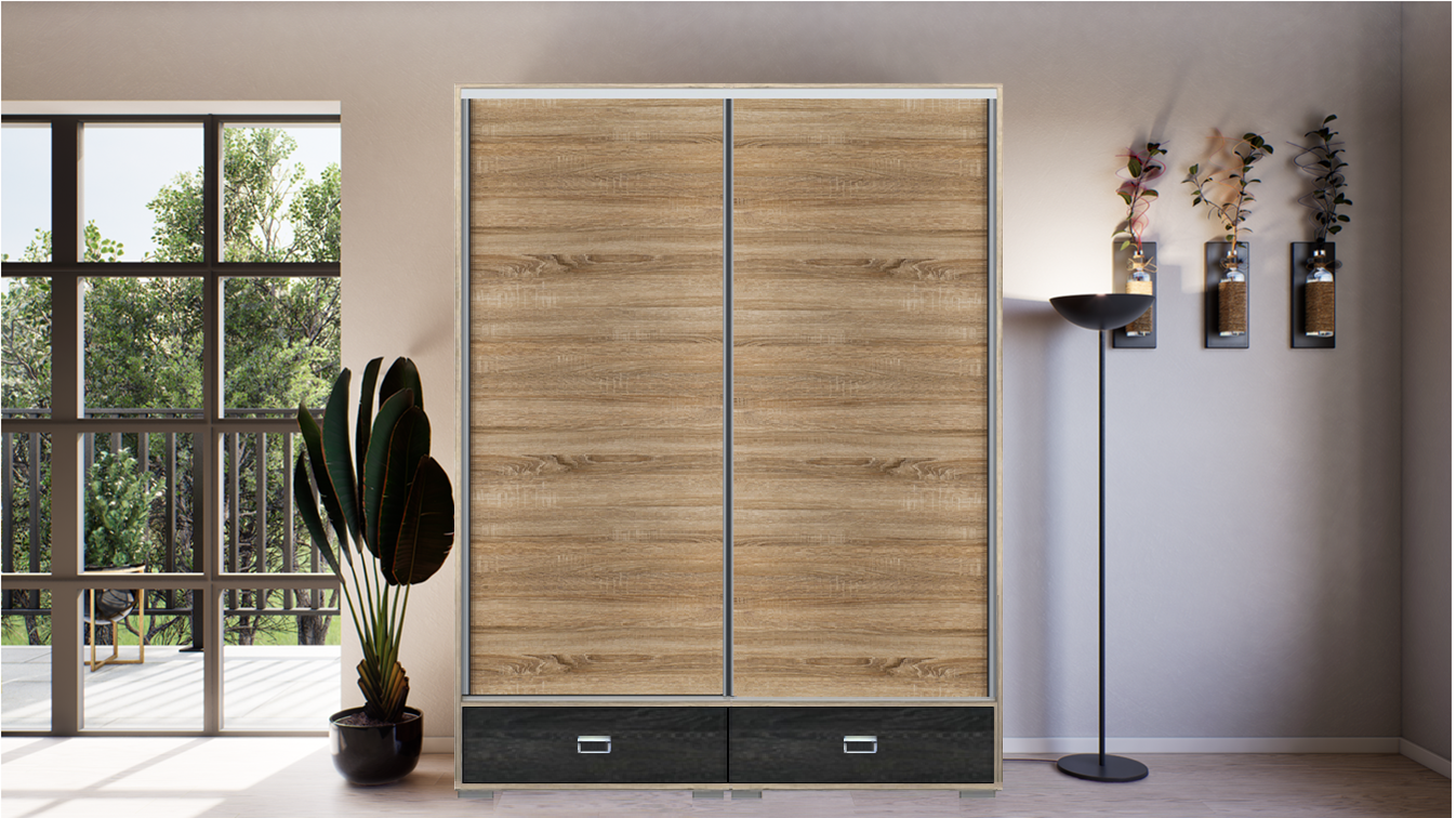 Harmony gardrób 160 cm Sonoma-Sonoma-Canterbury