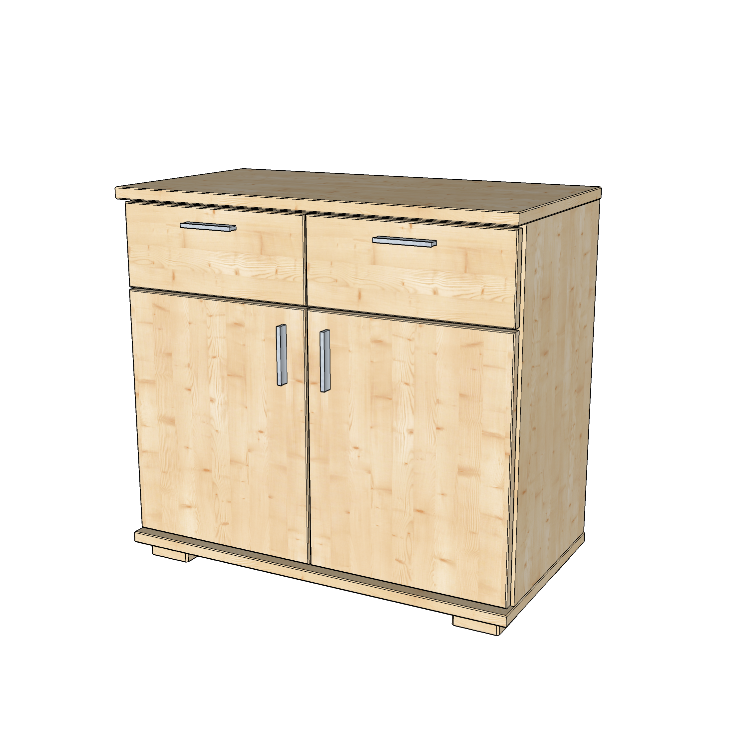 Nobis 2 kisfiókos 2 ajtós komód