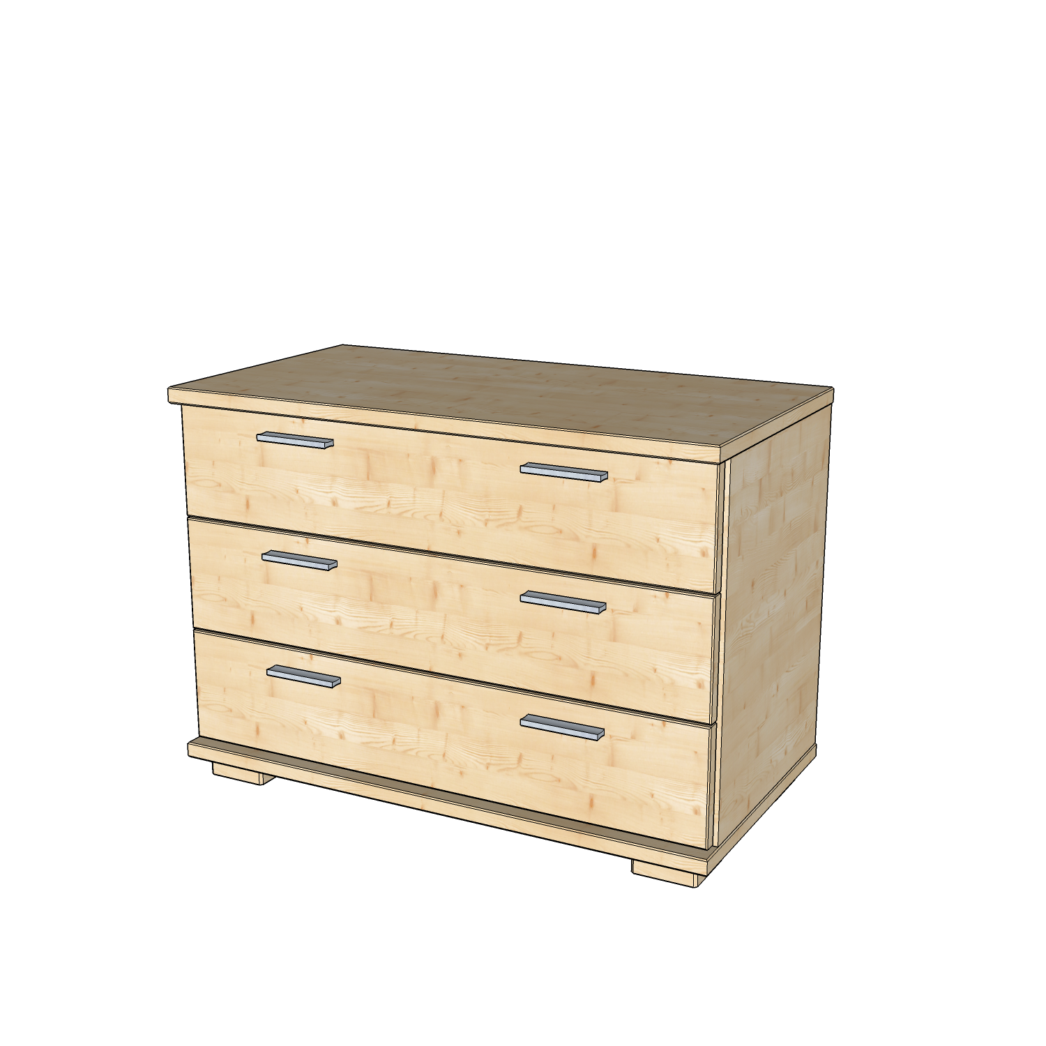 Nobis 3 nagyfiókos komód