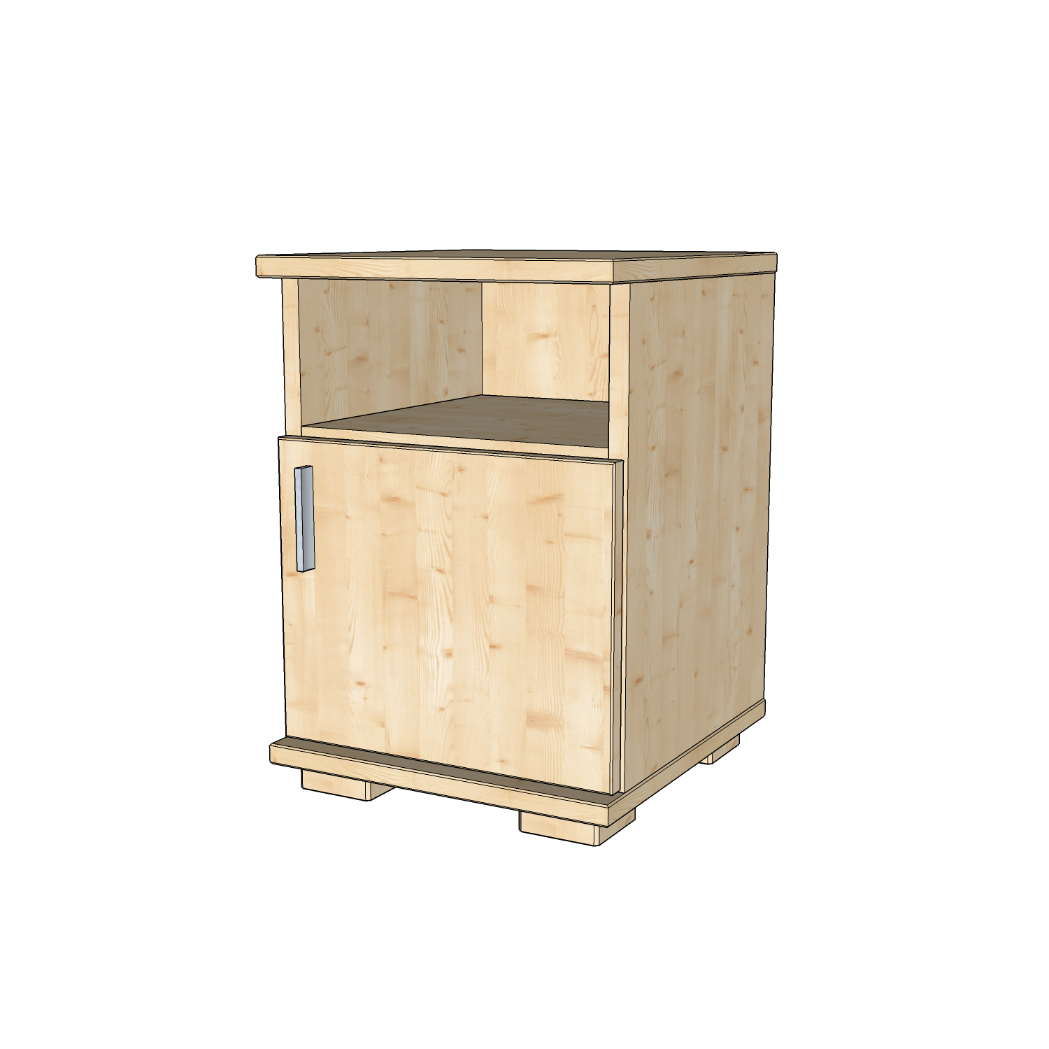 Nobis éjjeliszekrény 1 ajtós polcos